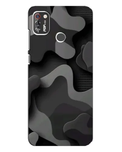 Чехол для TECNO POP 4 Pro с картинкой «Темный абстрактный камуфляж»