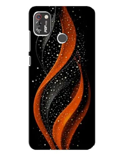 Чехол для TECNO POP 4 Pro с картинкой «Огненная звездная волна»