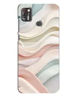 Чехол для TECNO POP 4 Pro с картинкой «Пастельные нежные волны»