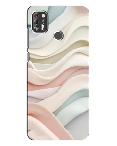 Чехол для TECNO POP 4 Pro с картинкой «Пастельные нежные волны»