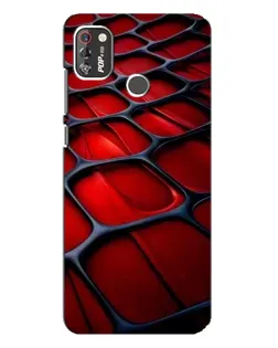 Чехол для TECNO POP 4 Pro с картинкой «Красная глянцевая сетка»