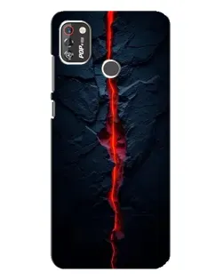 Чехол для TECNO POP 4 Pro с картинкой «Kрасная лавовая трещина»