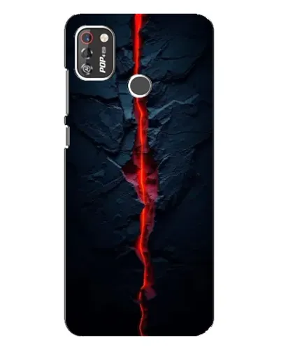 Чехол для TECNO POP 4 Pro с картинкой «Kрасная лавовая трещина»