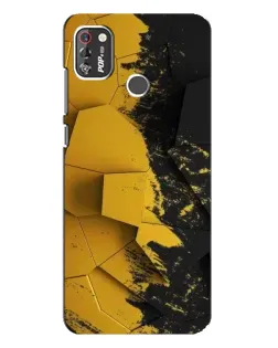 Чехол для TECNO POP 4 Pro с картинкой «Золотые осколки геометрии»
