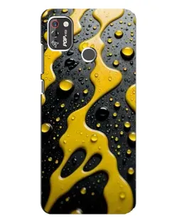 Чехол для TECNO POP 4 Pro с картинкой «Жидкое желтое золото»