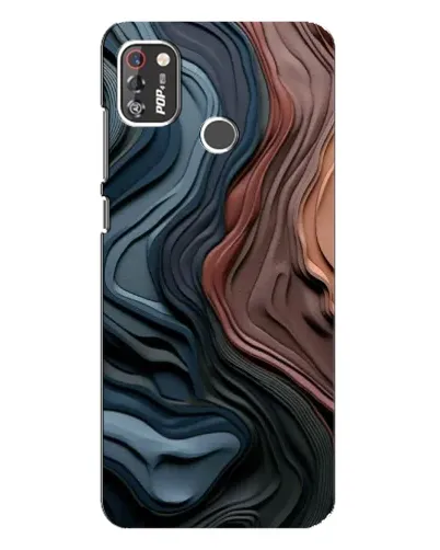 Чехол для TECNO POP 4 Pro с картинкой «Цветные волны каньона»