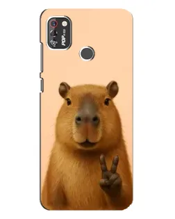 Чехол для TECNO POP 4 Pro с картинкой «Капибара виктория» Чехол для TECNO POP 4 Pro с картинкой «Капибара виктория»