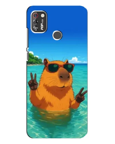 Чехол для TECNO POP 4 Pro с картинкой «Морская капибара»