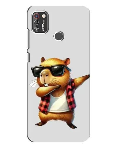 Чехол для TECNO POP 4 Pro с картинкой «Капибара рэпер даб»