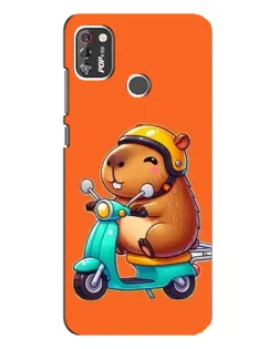 Чехол для TECNO POP 4 Pro с картинкой «Капибара на скутере» Чехол для TECNO POP 4 Pro с картинкой «Капибара на скутере»