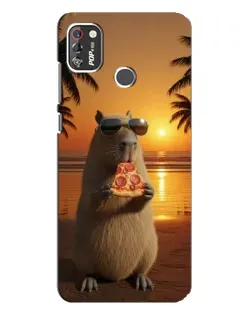 Чехол для TECNO POP 4 Pro с картинкой «Капибара с пиццей» Чехол для TECNO POP 4 Pro с картинкой «Капибара с пиццей»