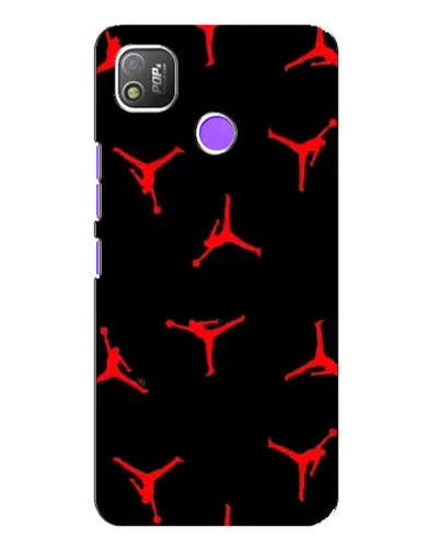 Чехол для TECNO POP 4 с картинкой «Jordan Red Pattern» Чехол для TECNO POP 4 с картинкой «Jordan Red Pattern»