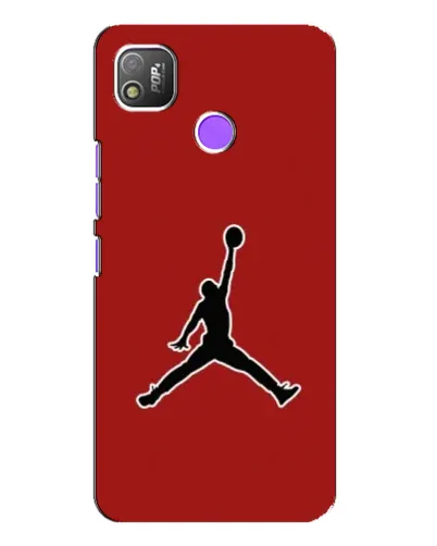 Чехол для TECNO POP 4 с картинкой «Jordan Red Back» Чехол для TECNO POP 4 с картинкой «Jordan Red Back»