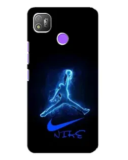 Чохол для TECNO POP 4 з картинкою «Jordan Neon Blue» Чохол для TECNO POP 4 з картинкою «Jordan Neon Blue»