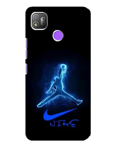 Чехол для TECNO POP 4 с картинкой «Jordan Neon Blue» Чехол для TECNO POP 4 с картинкой «Jordan Neon Blue»