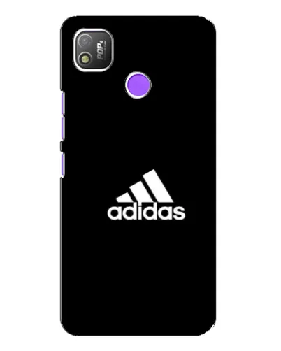 Чехол для TECNO POP 4 с картинкой «Черная классика Adidas»