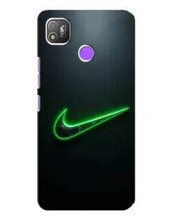 Чехол для TECNO POP 4 с картинкой «Неоновый контур Nike»