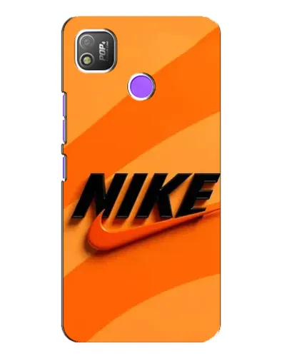 Чехол для TECNO POP 4 с картинкой «Оранжевый драйв Nike»