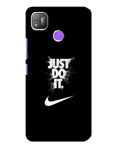 Чехол для TECNO POP 4 с картинкой «Текстовый принт Nike»