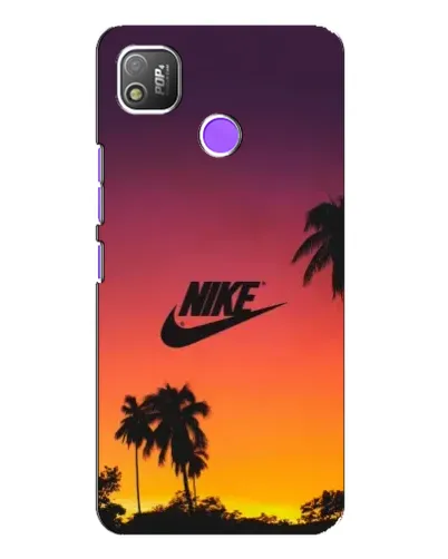 Чехол для TECNO POP 4 с картинкой «Nike на закате солнца»