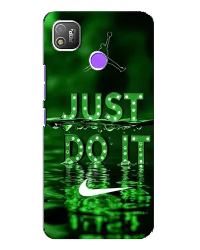 Чехол для TECNO POP 4 с картинкой «Зеленый неоновый Nike»