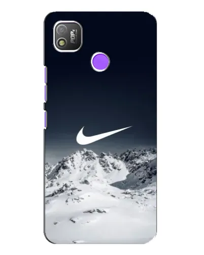Чехол для TECNO POP 4 с картинкой «Nike — зимние горы»
