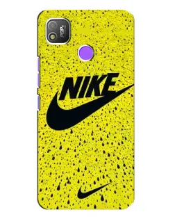 Чехол для TECNO POP 4 с картинкой «Желтый текстурный Nike»