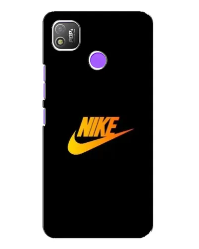 Чехол для TECNO POP 4 с картинкой «Золотой логотип Nike»