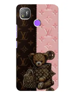 Чехол для TECNO POP 4 с картинкой «Мишка в стиле LV»