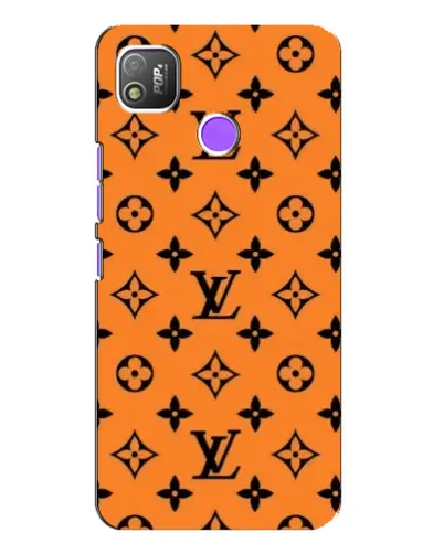 Чехол для TECNO POP 4 с картинкой «Оранжевый стиль LV»