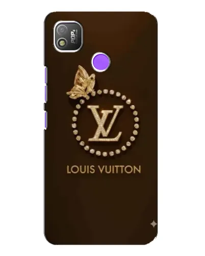 Чехол для TECNO POP 4 с картинкой «LV — золотая печать»