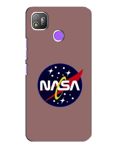 Чехол для TECNO POP 4 с картинкой «NASA — ретро космос»