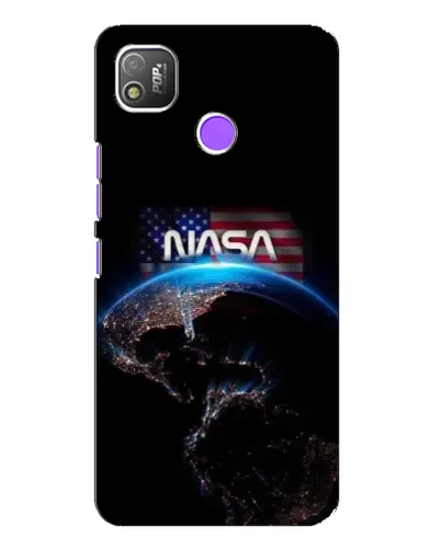 Чехол для TECNO POP 4 с картинкой «Земля из космоса NASA»