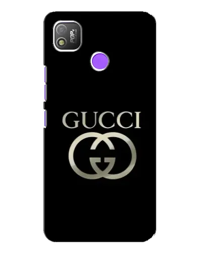 Чехол для TECNO POP 4 с картинкой «Gucci — золото на черном» Чехол для TECNO POP 4 с картинкой «Gucci — золото на черном»
