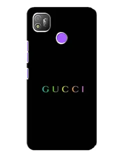 Чехол для TECNO POP 4 с картинкой «Gucci — неоновый минимализм»