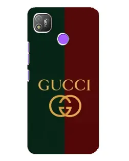 Чехол для TECNO POP 4 с картинкой «Gucci — темно-зеленый градиент»