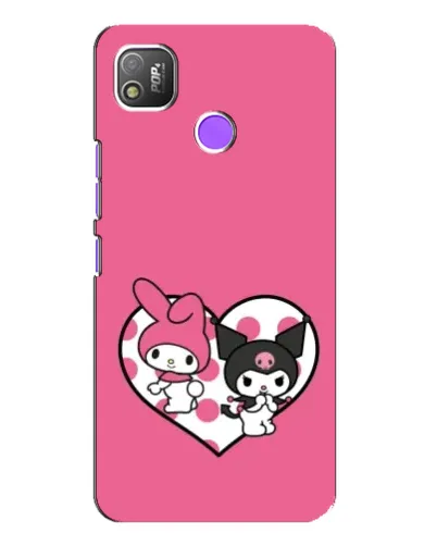 Чехол для TECNO POP 4 с картинкой «Kuromi и My Melody»