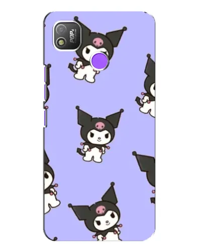 Чехол для TECNO POP 4 с картинкой «Паттерн с Kuromi»