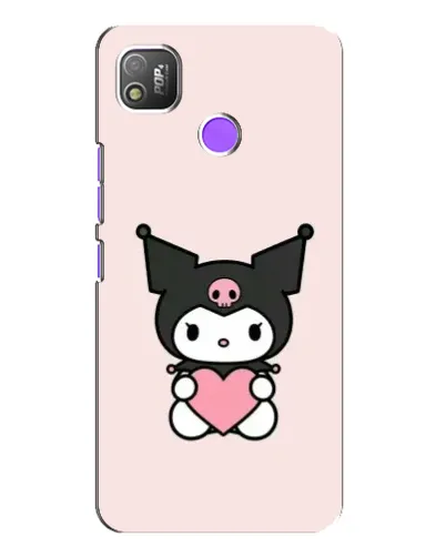 Чехол для TECNO POP 4 с картинкой «Kuromi и сердце»