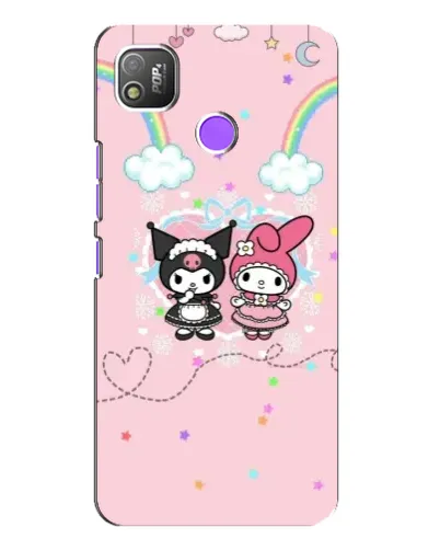 Чехол для TECNO POP 4 с картинкой «My Melody и Kuromi»