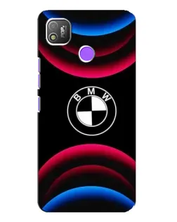 Чехол для TECNO POP 4 с картинкой «Логотип BMW и неоновые дуги» Чехол для TECNO POP 4 с картинкой «Логотип BMW и неоновые дуги»