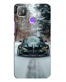 Чехол для TECNO POP 4 с картинкой «BMW в зимнем лесу» Чехол для TECNO POP 4 с картинкой «BMW в зимнем лесу»