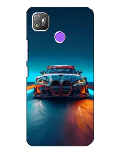 Чехол для TECNO POP 4 с картинкой «BMW — огни неона» Чехол для TECNO POP 4 с картинкой «BMW — огни неона»