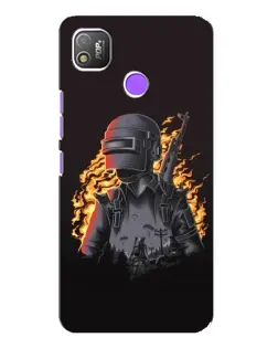 Чехол для TECNO POP 4 с картинкой «PUBG — огненный силуэт» Чехол для TECNO POP 4 с картинкой «PUBG — огненный силуэт»