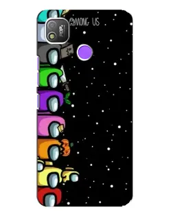 Чохол для TECNO POP 4 з картинкою «Команда Among Us»