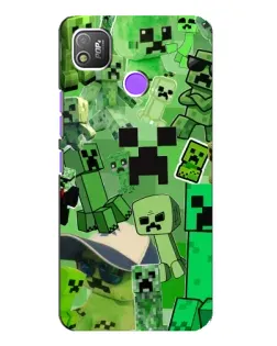 Чохол для TECNO POP 4 з картинкою «Кріпери Minecraft» Чохол для TECNO POP 4 з картинкою «Кріпери Minecraft»