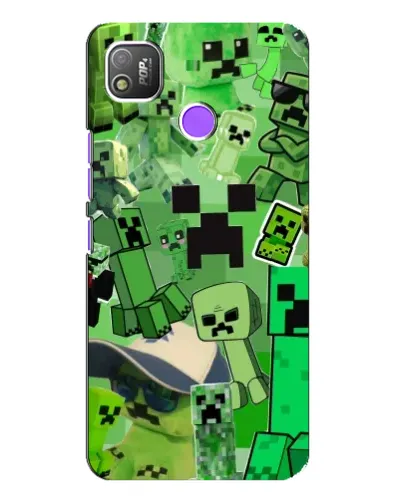 Чохол для TECNO POP 4 з картинкою «Кріпери Minecraft» Чохол для TECNO POP 4 з картинкою «Кріпери Minecraft»