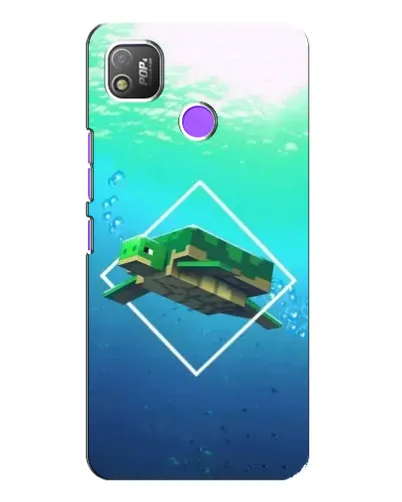 Чохол для TECNO POP 4 з картинкою «Черепаха Minecraft» Чохол для TECNO POP 4 з картинкою «Черепаха Minecraft»