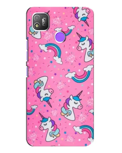 Чехол для TECNO POP 4 с картинкой «Unicorn паттерн розовый» Чехол для TECNO POP 4 с картинкой «Unicorn паттерн розовый»