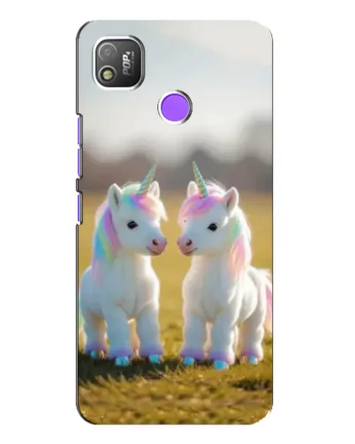 Чехол для TECNO POP 4 с картинкой «Пара единорогов» Чехол для TECNO POP 4 с картинкой «Пара единорогов»